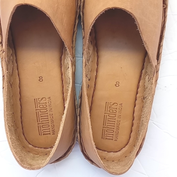 New Mohinders Handmade Leather flats sz 8 made in India brand new - Picture 7 of 9